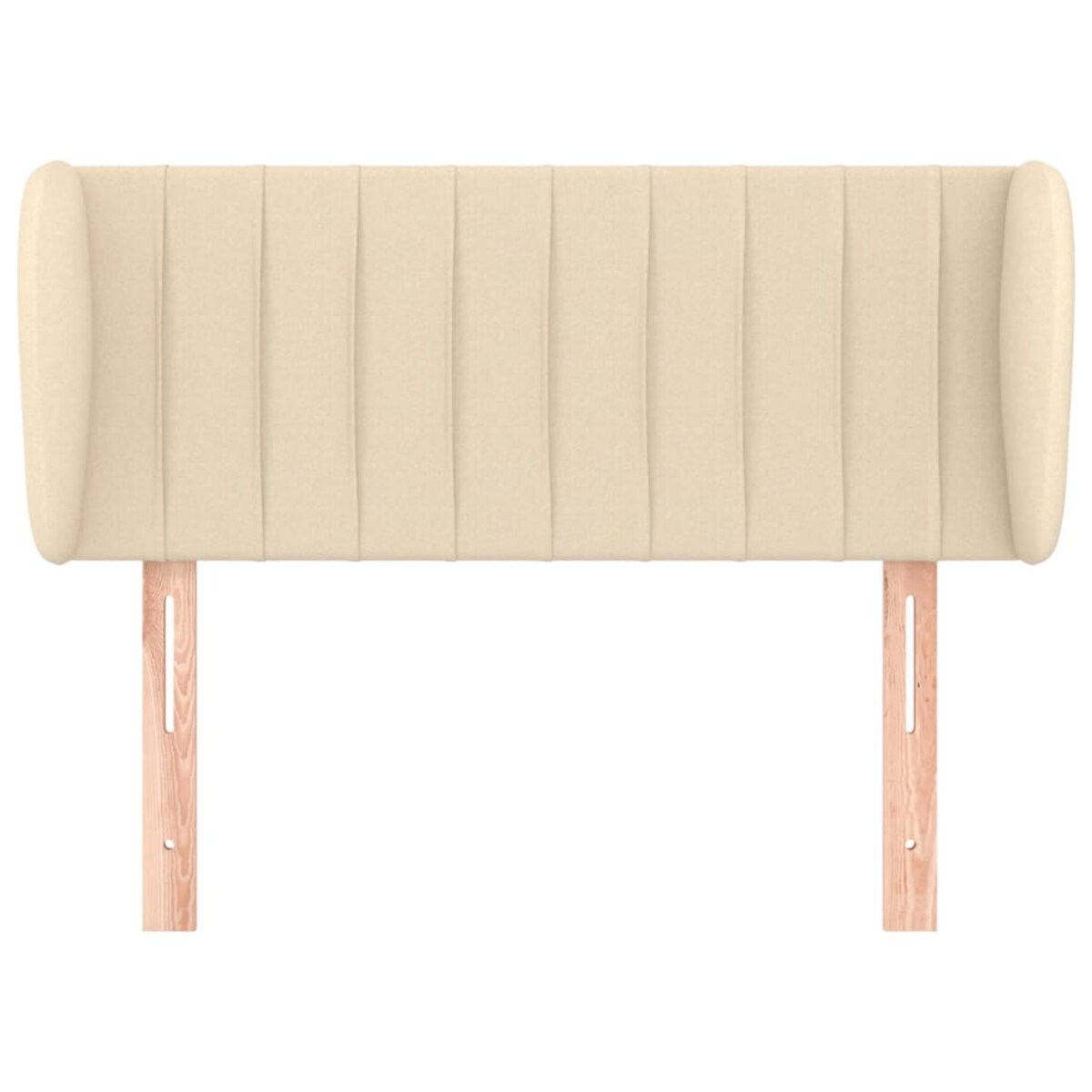 vidaXL Zagłówek uszak, kremowy, 103x23x78/88 cm, tkanina