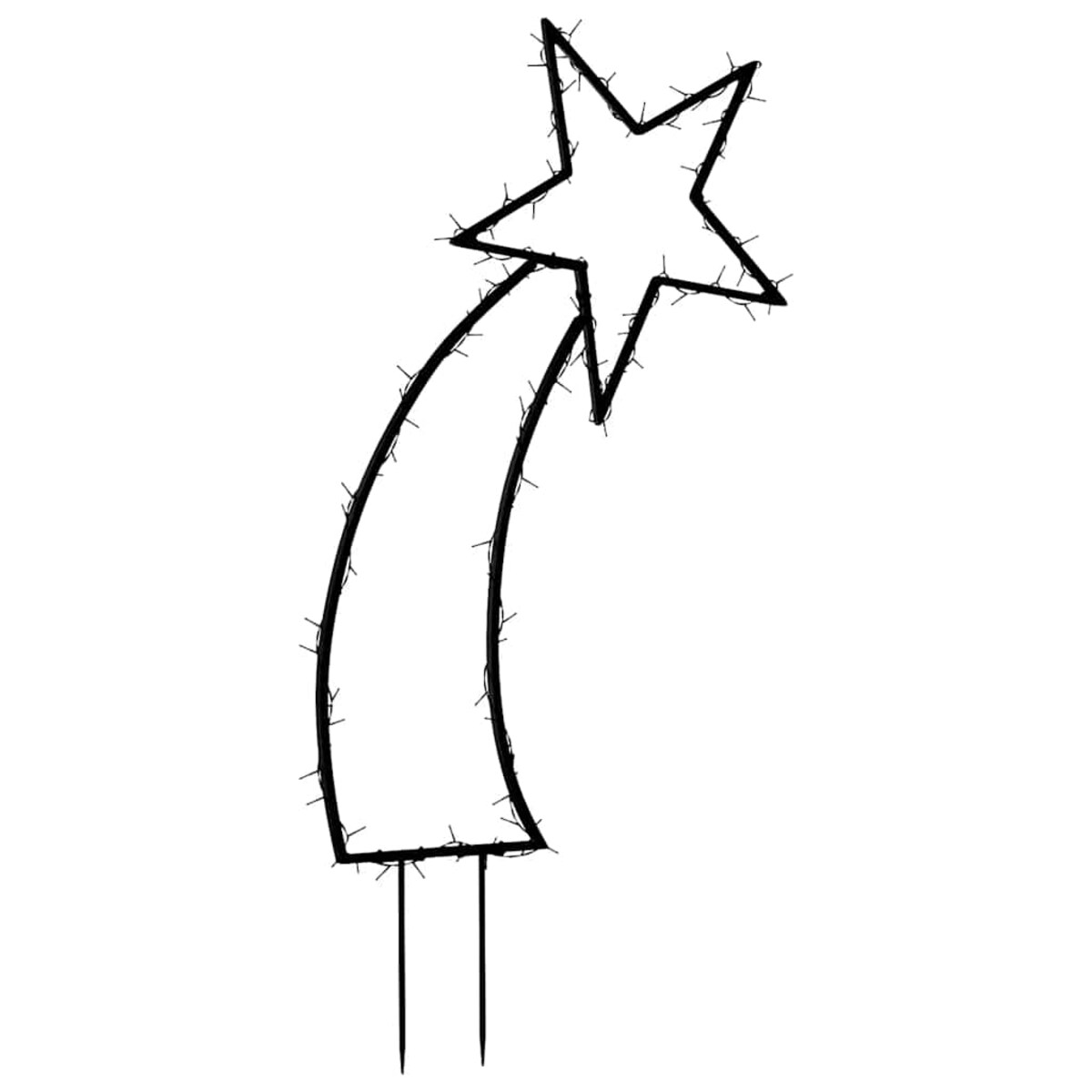 vidaXL Gwiazda betlejemska ze szpikulcami, 115 LED, 89 cm