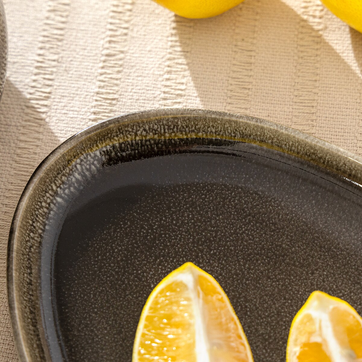 EDA Zestaw półmisków (2 szt.), brązowy/szary/beżowy