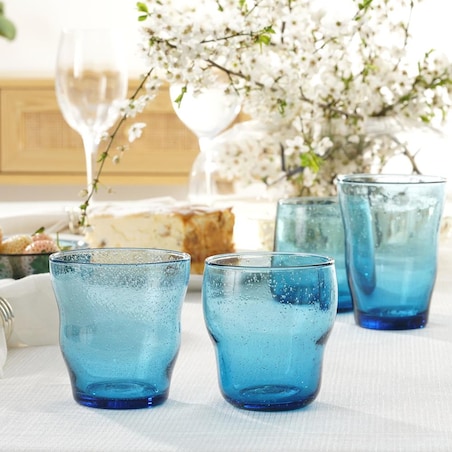 VILLA ITALIA Szklanka granatowa 300 ml PERLATO