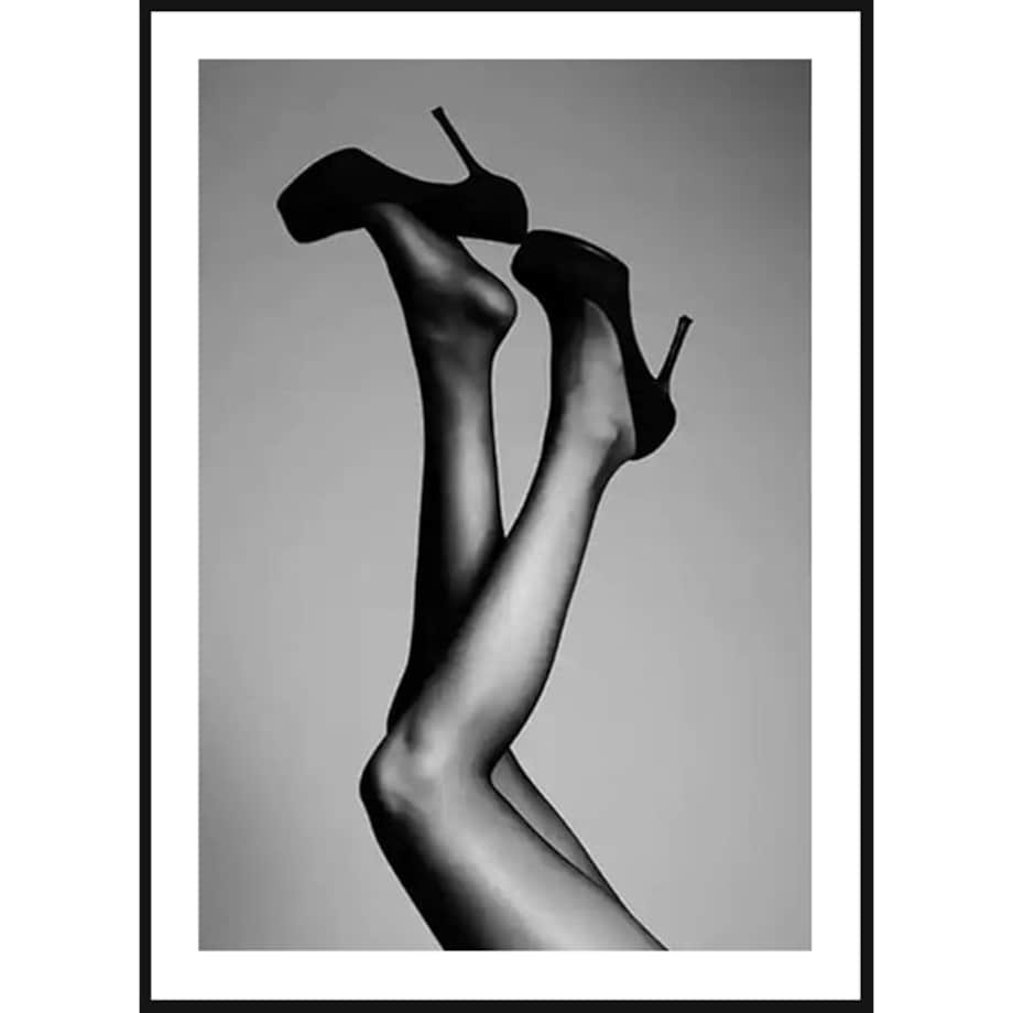 Poster Story, Plakat, Obraz - Seksowne Czarne Szpilki, wymiary 30 x 42 cm