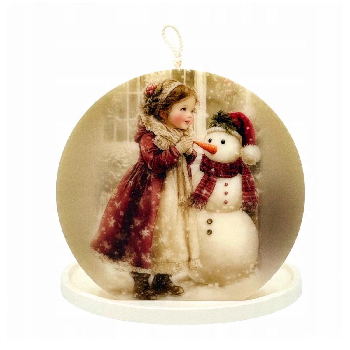 Prezent Święta Mikołajki Bałwan Świeca Boże Narodzenie Prezent pod Choinkę