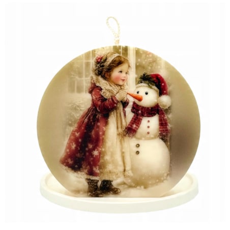 Prezent Święta Mikołajki Bałwan Świeca Boże Narodzenie Prezent pod Choinkę