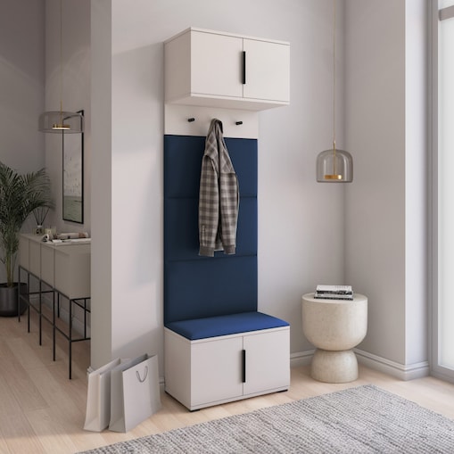 Garderoba z czarnymi uchwytami Napoli wersja 5 Trinity 30 Cashmere