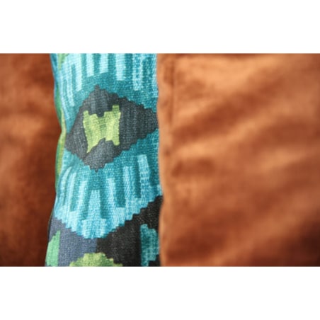 Poduszka welurowa Aztek Boho 45x45 cm -turkus