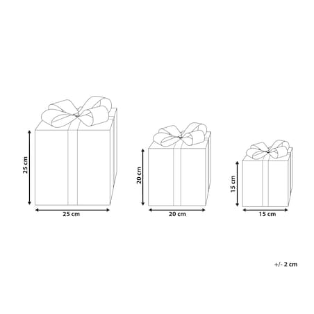 Dekoracja świąteczna LED CAPELLA 15/20/25 cm Prezenty świąteczne Kolorowy
