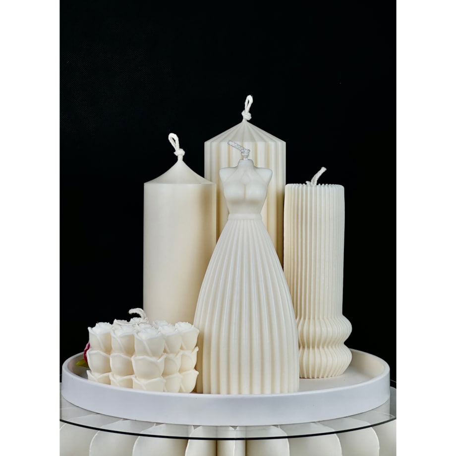 Zestaw świec sojowych ozodobnych Ivette