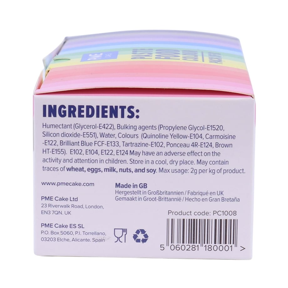 PME Zestaw 8 barwników spożywczych w żelu