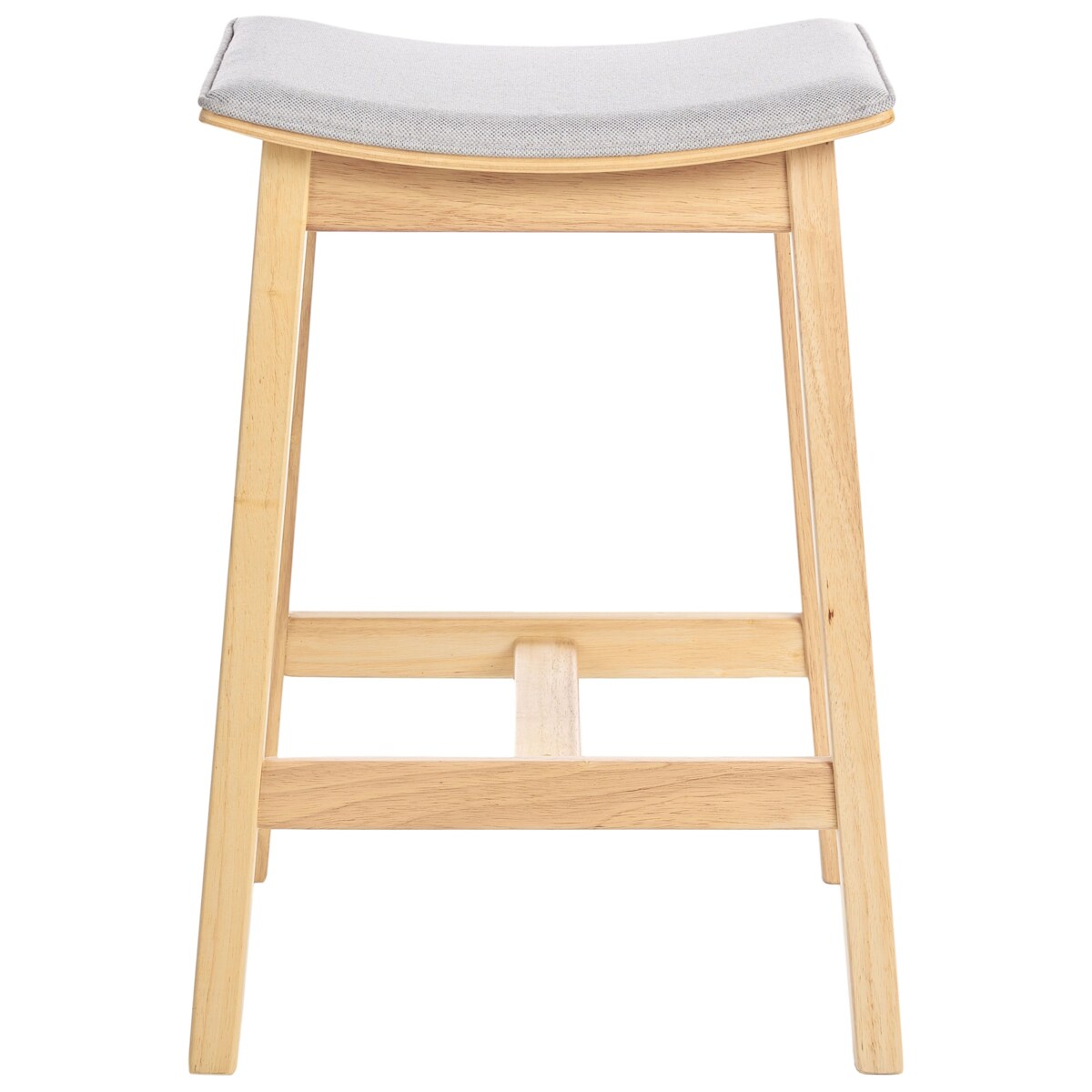 Zestaw 2 hokerów barowych DIXON Drewno Jasnoszary