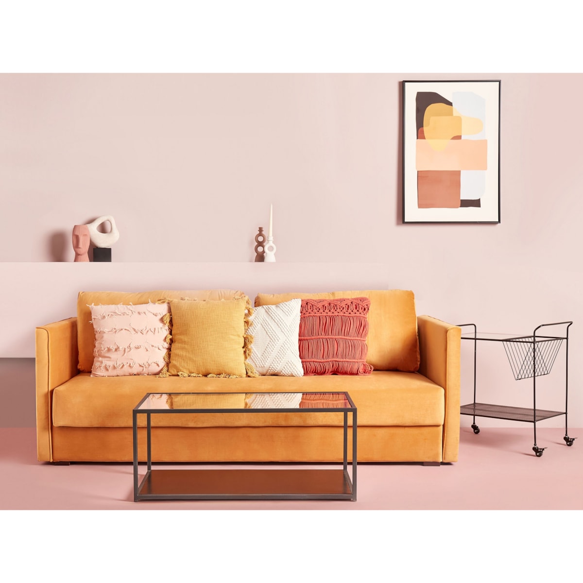 Stolik kawowy szklany czarny MEDORA