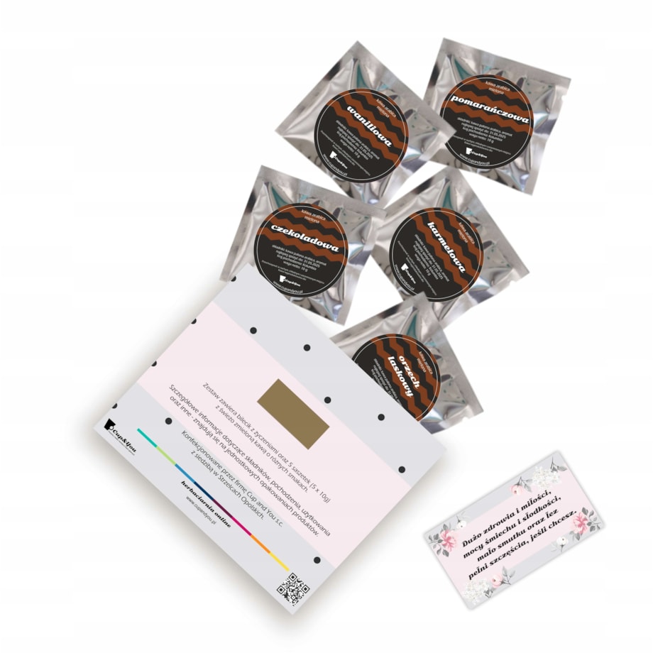 Elegancki zestaw BOX prezentowy DLA MAMY z herbatami i kawami smakowymi