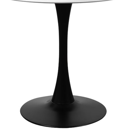 Stół okrągły 80cm biały blat nowoczesny minimalistyczny