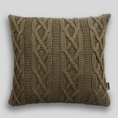 Poszewka na poduszkę Knitted Warmth 43x43 cm boże narodzenie, święta, świąteczne, zielony, 43x43 cm