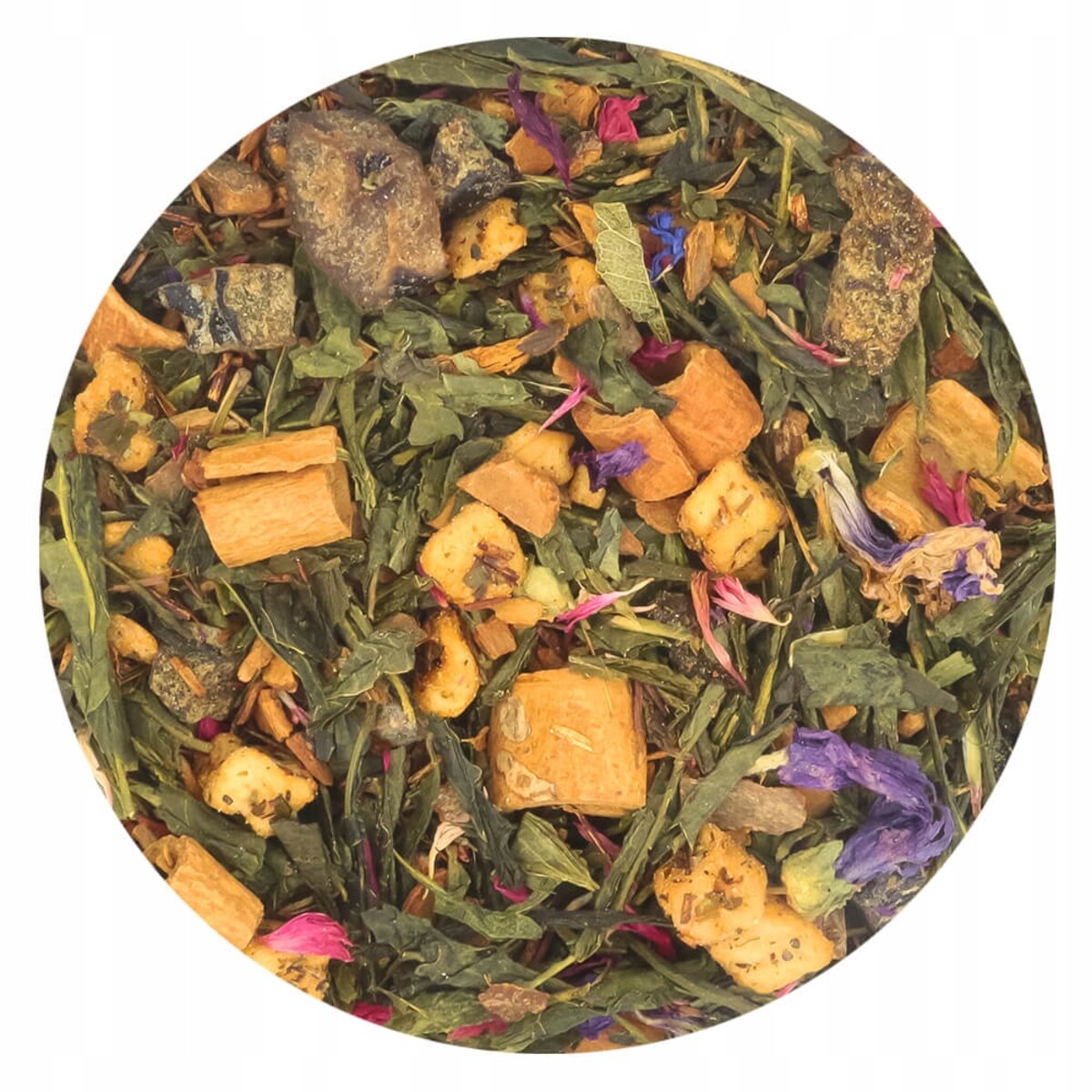 Herbata zielona ŚLIWKI W CYNAMONIE o śliwkowym smaku z cynamonowym akcentem - herbata liściasta sypana mieszanka napar susz - gotowa na prezent upominek