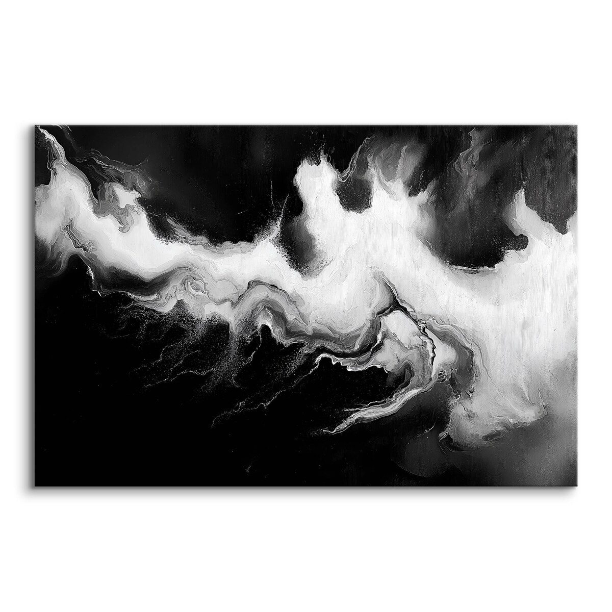 Obraz Na Płótnie Do Salonu Czarny Marmur Abstrakcja Styl Glamour 120x80cm