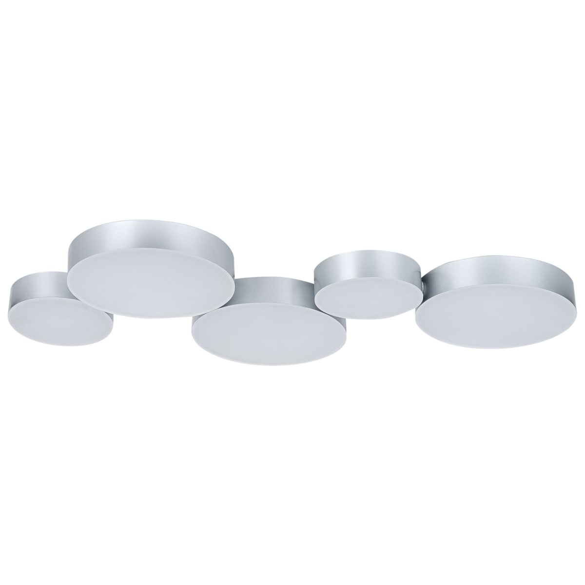 Lampa sufitowa LED 5-punktowa metalowa srebrna LUGA
