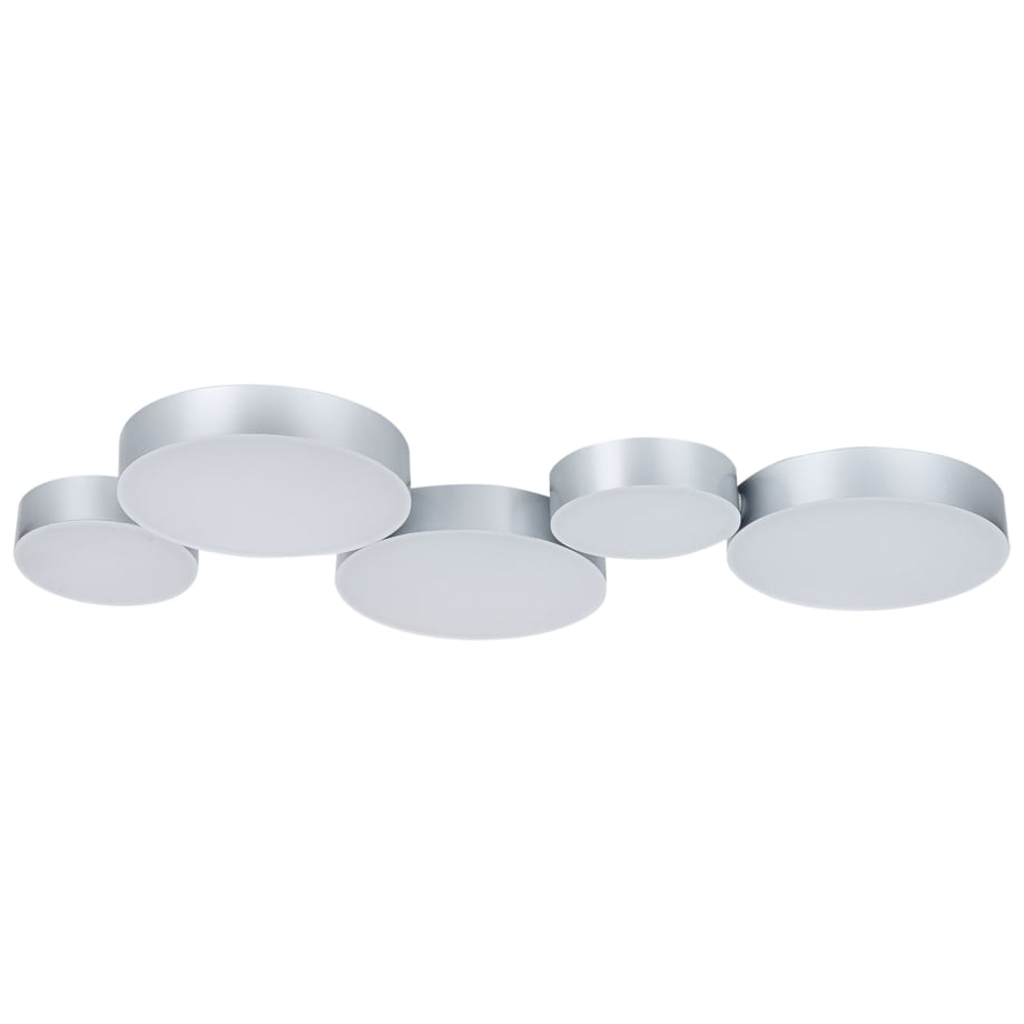 Lampa sufitowa LED 5-punktowa metalowa srebrna LUGA