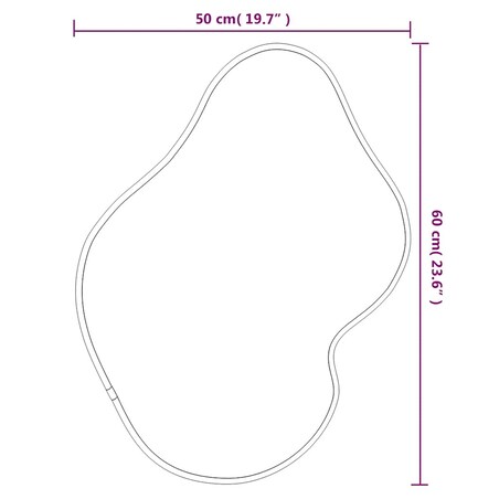 vidaXL Lustro ścienne, srebrne, 60x50 cm