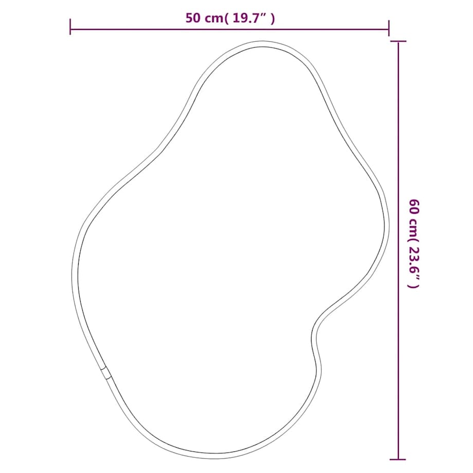 vidaXL Lustro ścienne, srebrne, 60x50 cm