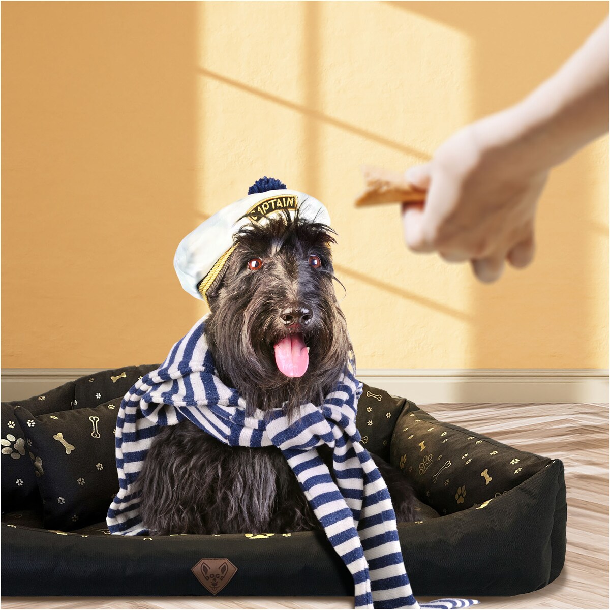 Legowisko Dla Psa Kanapa Posłanie Muszla 115X95 Cm Wodoodporne Poduszki Pikowane Kość Złota