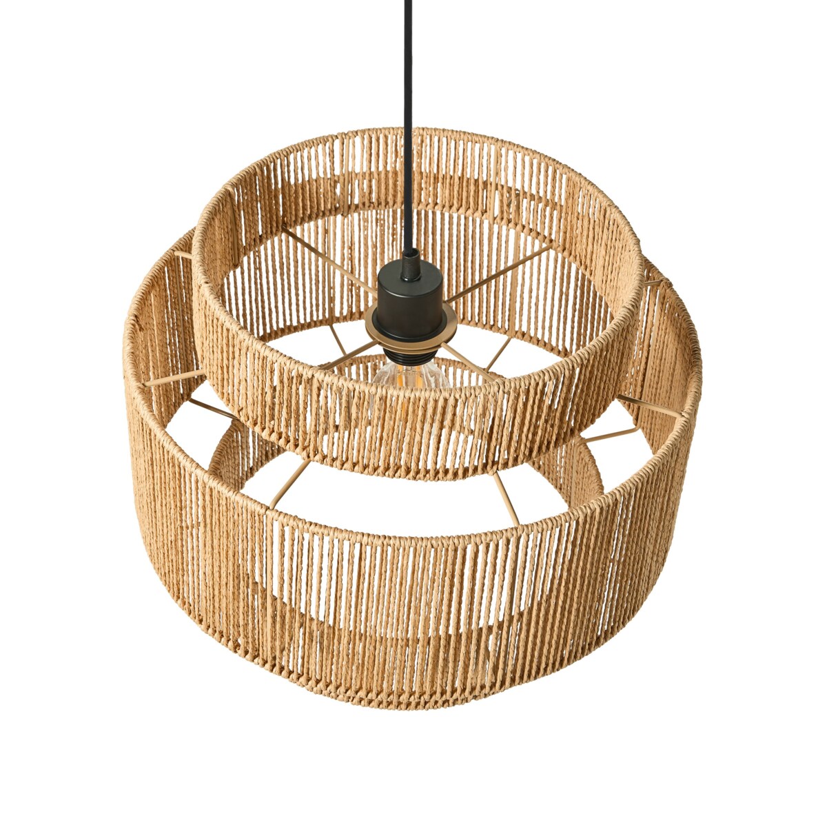 Lampa wisząca WOKIRO Papierowa plecionka Naturalny