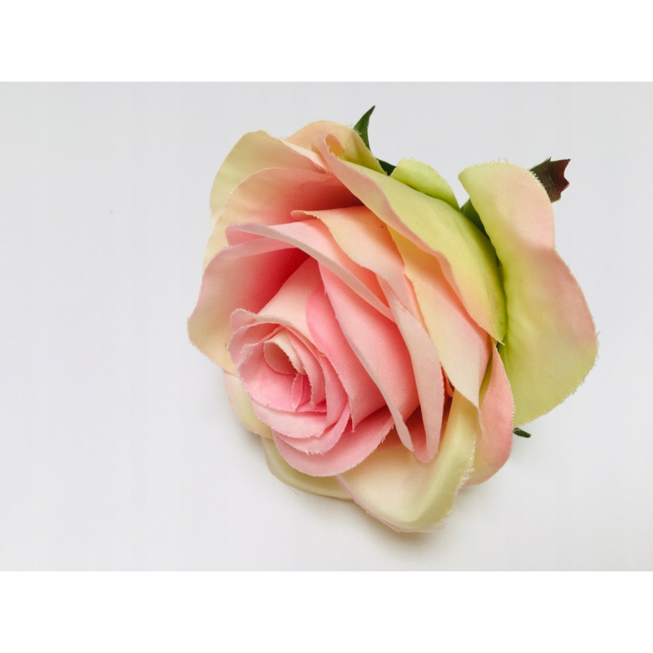 SZTUCZNE KWIATY DO BUKIETU wiązanki stroika RÓŻA RÓŻOWO ZIELONA święta 6szt