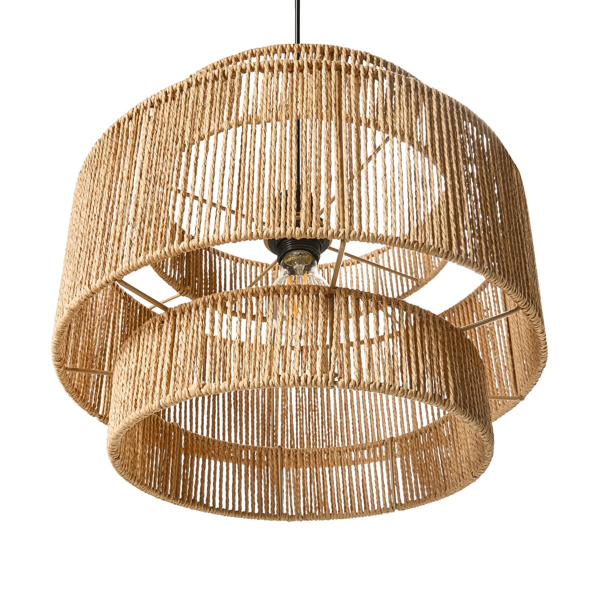 Lampa wisząca WOKIRO Papierowa plecionka Naturalny