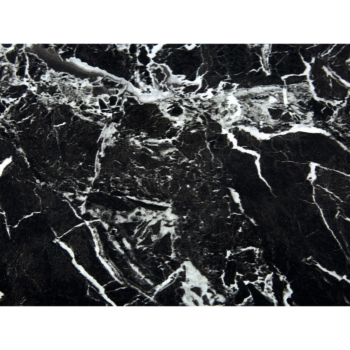 Stół do jadalni 140 x 80 cm efekt marmuru czarno-złoty KENTON