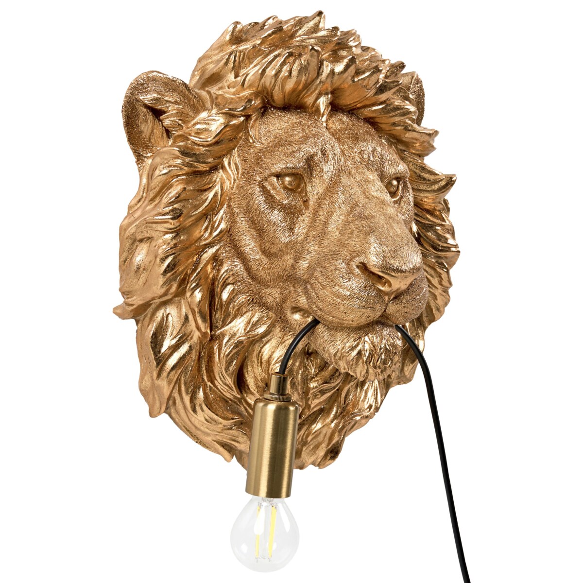 Lampa ścienna Lew SIMBA Złoty