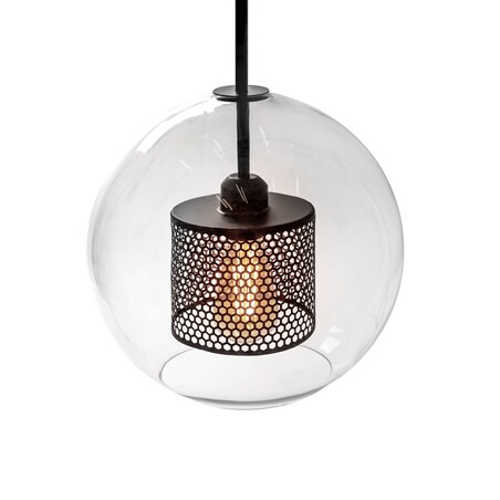 Lampa Wisząca Sufitowa Szklana Czarna Loft 20Cm