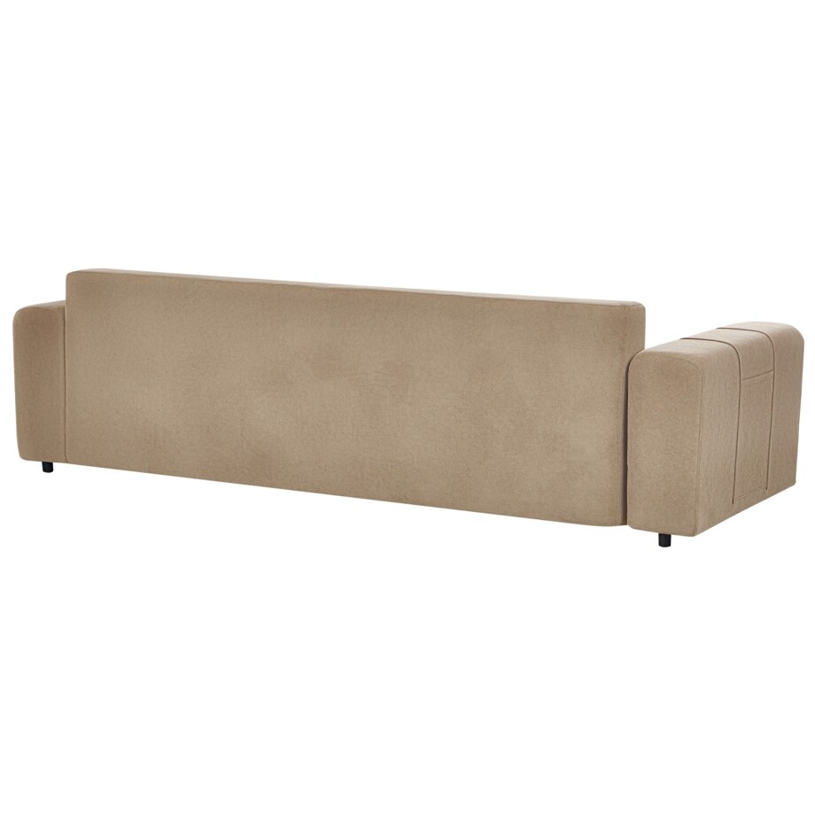 Sofa 3-osobowa rozkładana z pojemnikiem beżowa INNVIK