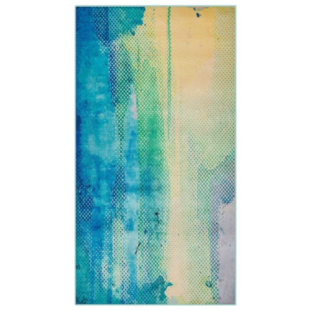 Dywan 80 x 150 cm niebiesko-zielony SUSUZ