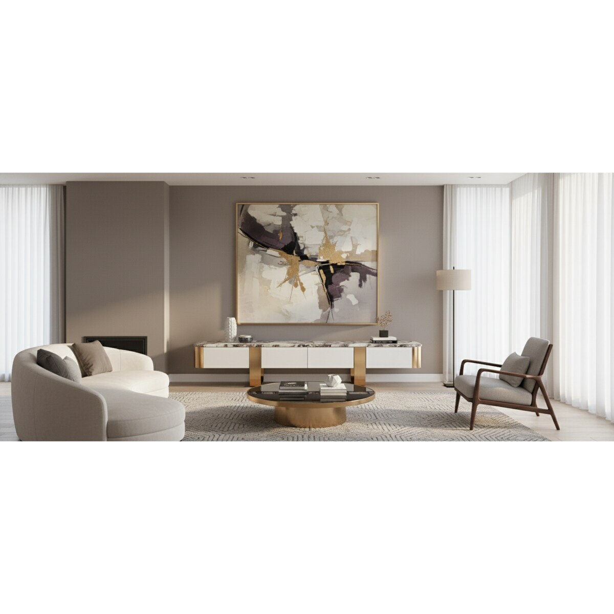 Komoda RTV biała szafka pod telewizor Sofia 200x40x36