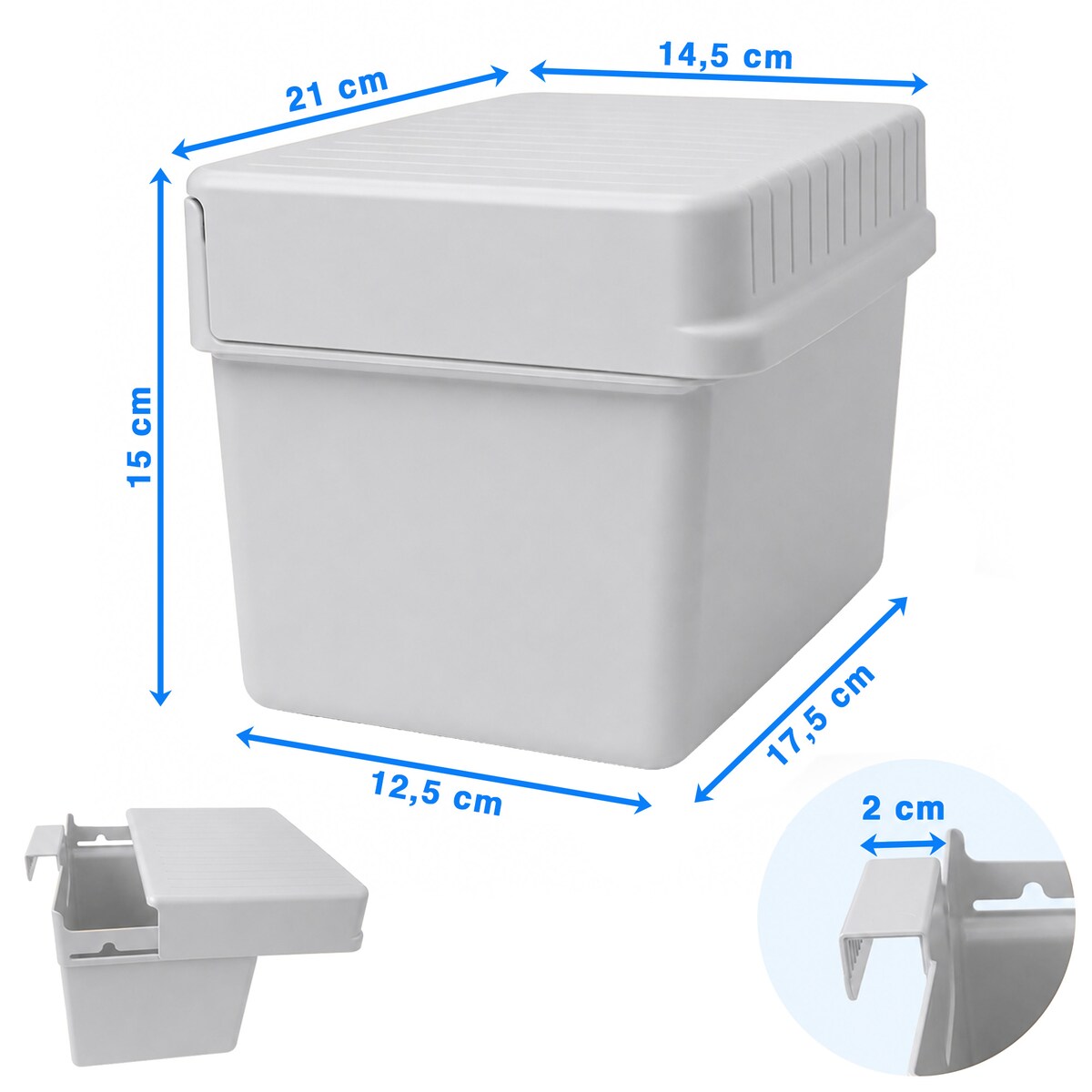POJEMNIK PLASTIKOWY Z UCHWYTEM UNIBOX Z POKRYWKĄ NA AKCESORIA OBIERKI