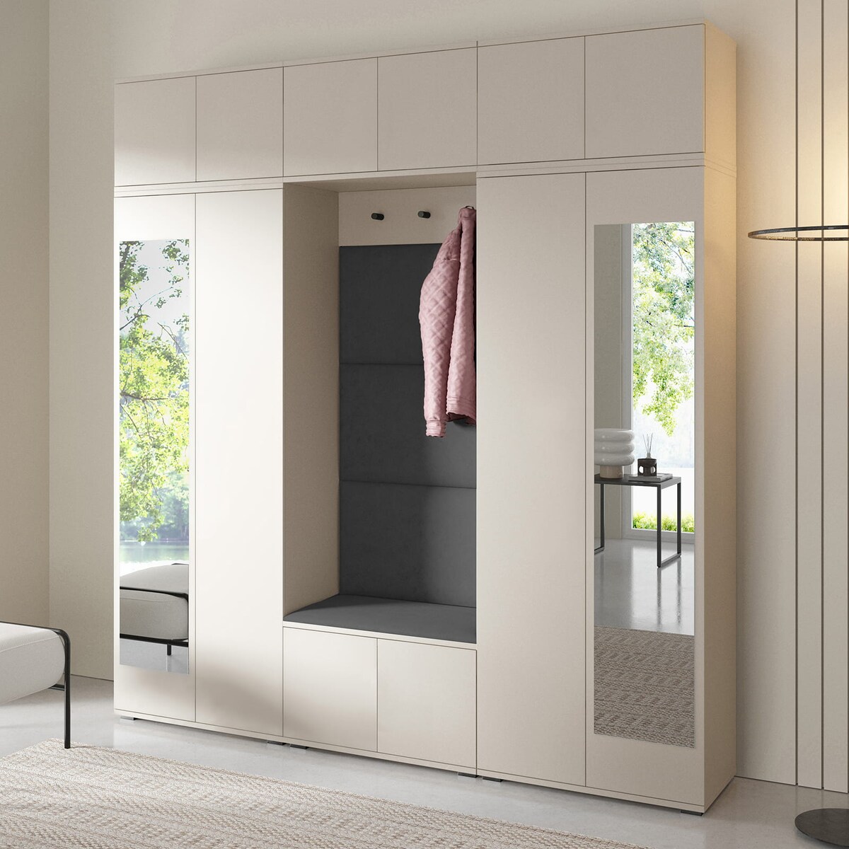 Zestaw do przedpokoju Napoli wersja 2 z panelami Trinity 15 beżowy