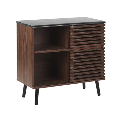 Szafka dwudrzwiowa ciemne drewno PERTH