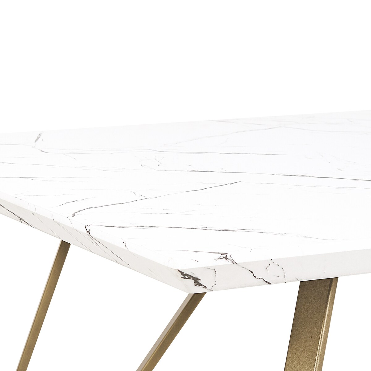 Stół do jadalni MOLDEN Marmur/ złoty 150 cm 80 cm