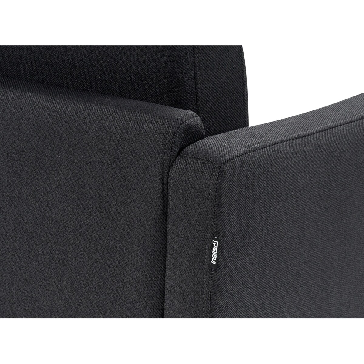 Sofa narożna lewostronna BREDA Czarny 2-osobowa Lewostronny