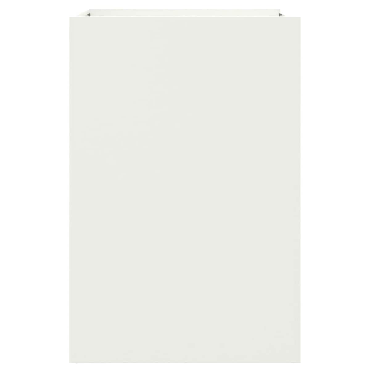 vidaXL Donica, biała, 52x48x75 cm, stal