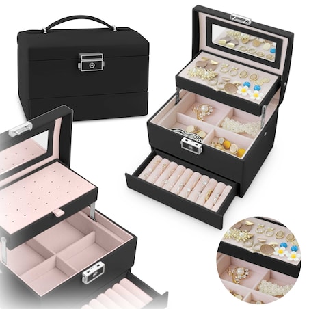 Szkatułka na biżuterię skrzynka pudełko kuferek Massido