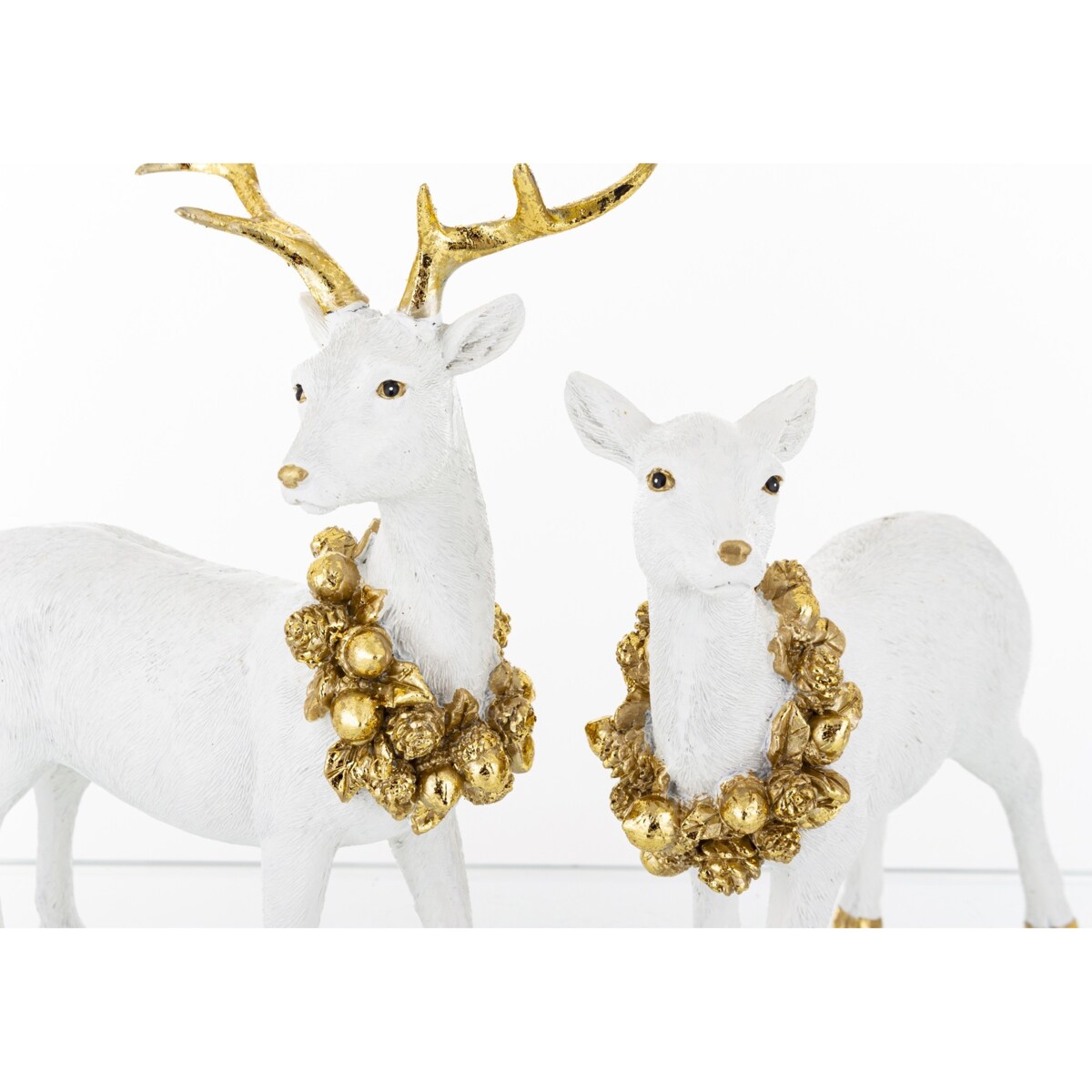 Figurka - para jeleń i łania 22x117x8 cm i 17x18x5 cm