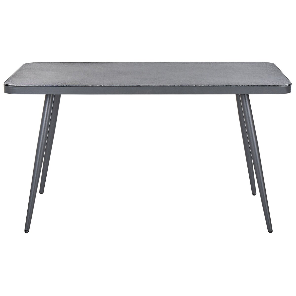 Stół ogrodowy LIPARI 140 cm 80 cm Szkło Szary