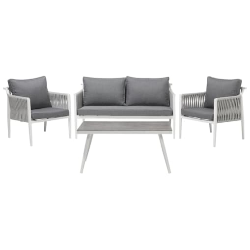 Zestaw ogrodowy 4-osobowy szary LATINA