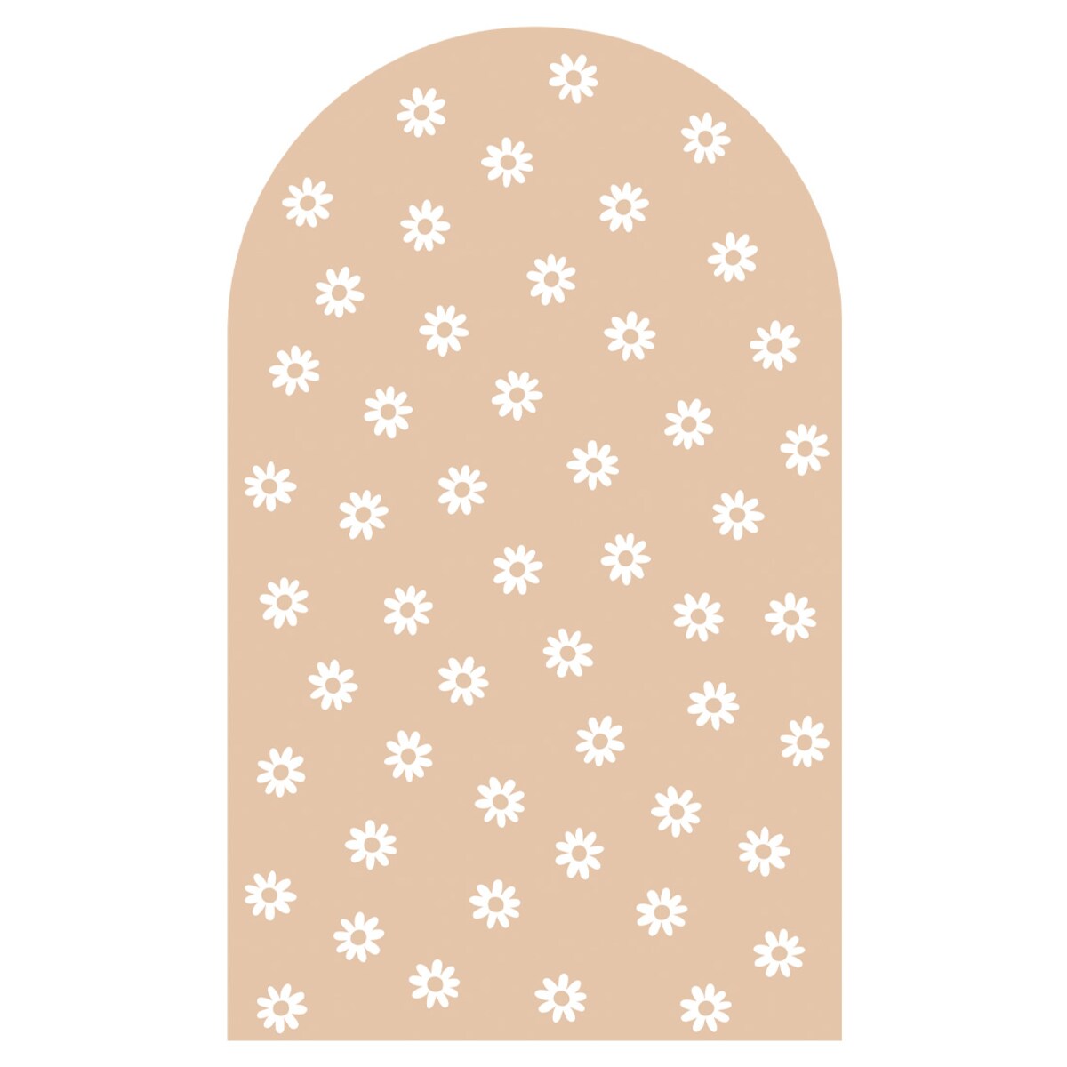 Naklejka na ścianę łuk beżowy - stokrotki XL