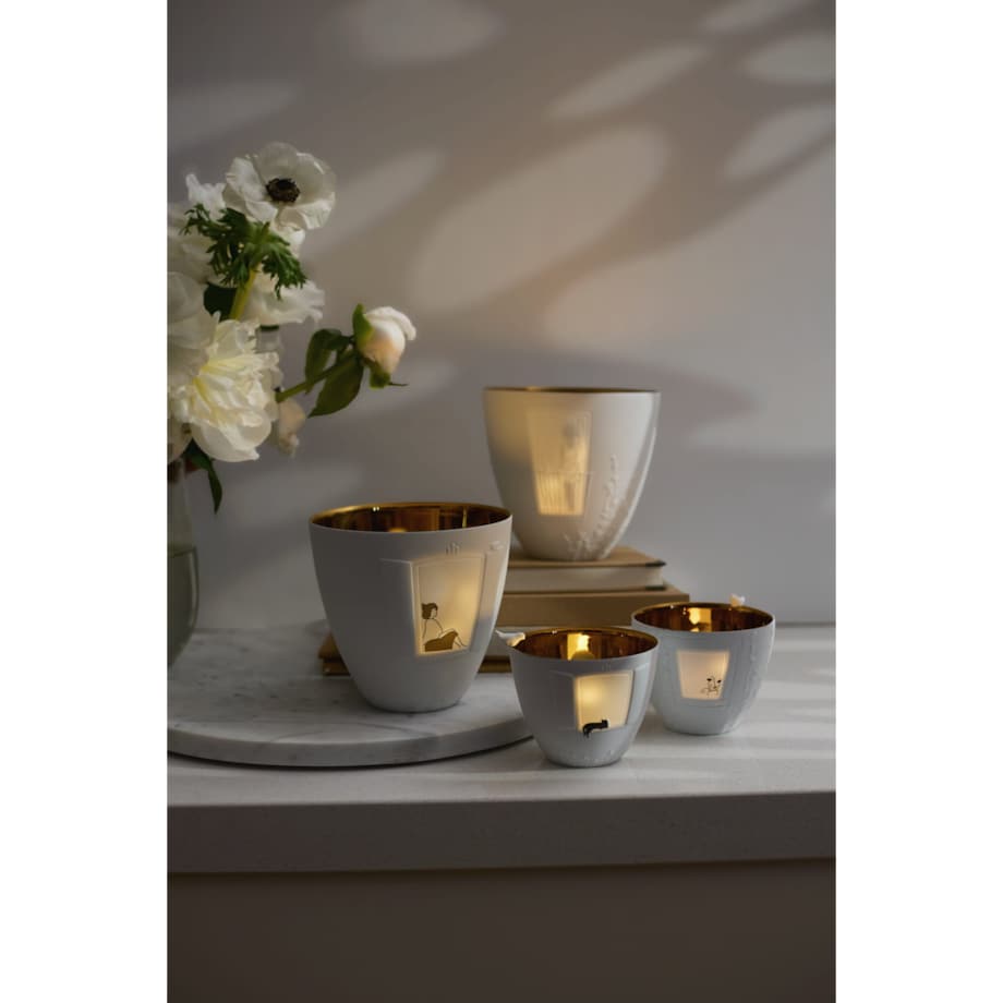 Lampion na tealight CAT VISIT