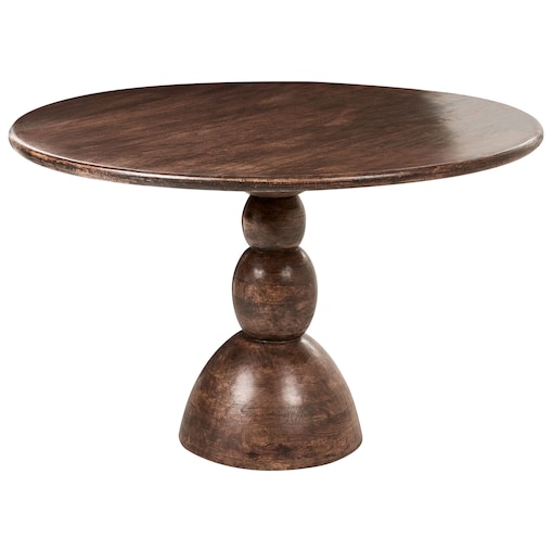 Stół do jadalni SILVON Ciemnobrązowy 120 cm 120 cm Drewno mango