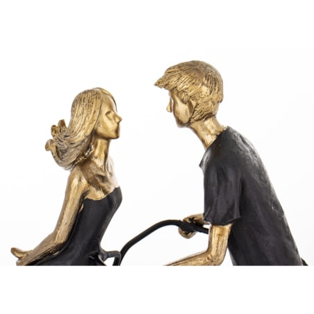 Dekoracja - figurka 26,5x25x10 cm PARA - z rowerem