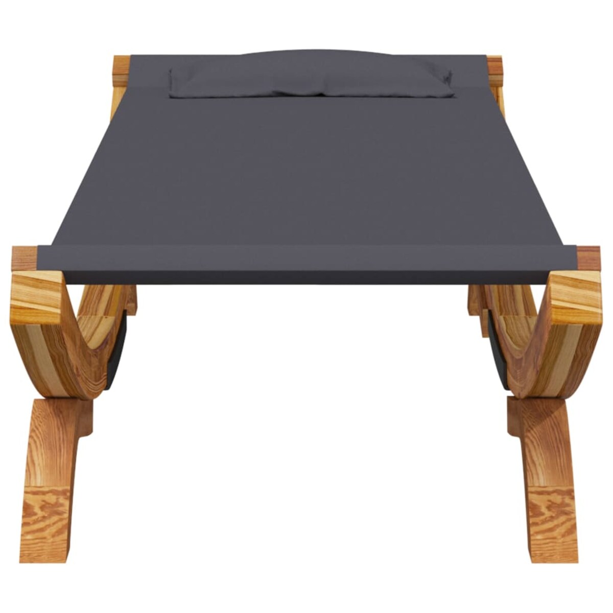 vidaXL Leżak, 100x188,5x44 cm, lite gięte drewno, antracytowy