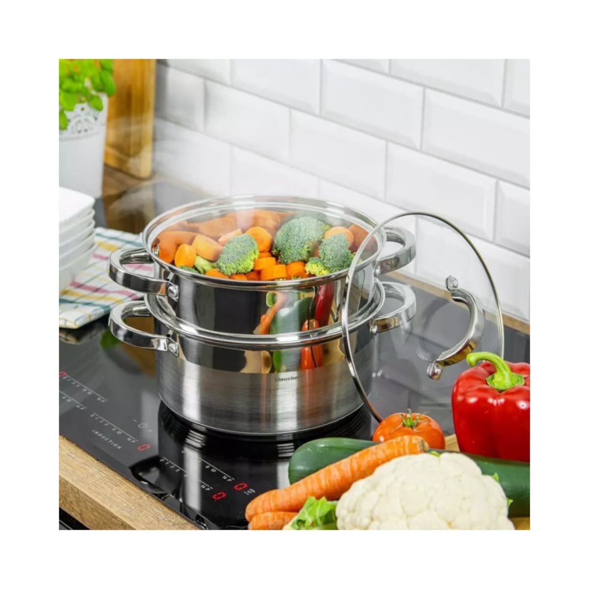 Klausberg garnek na parę 3 elementy 20cm 7935