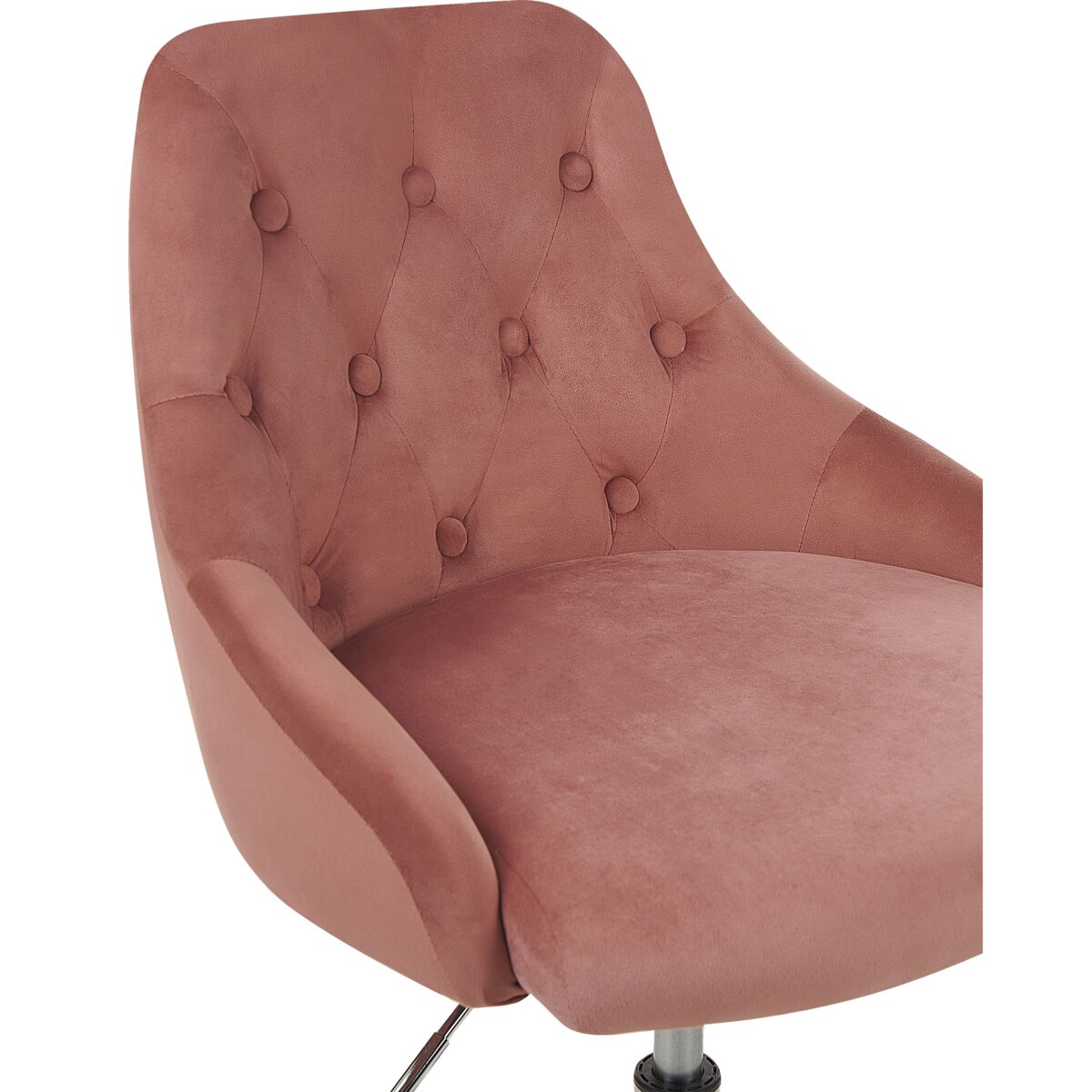 Krzesło obrotowe Obrotowy PARRISH Welur Pastelowy róż